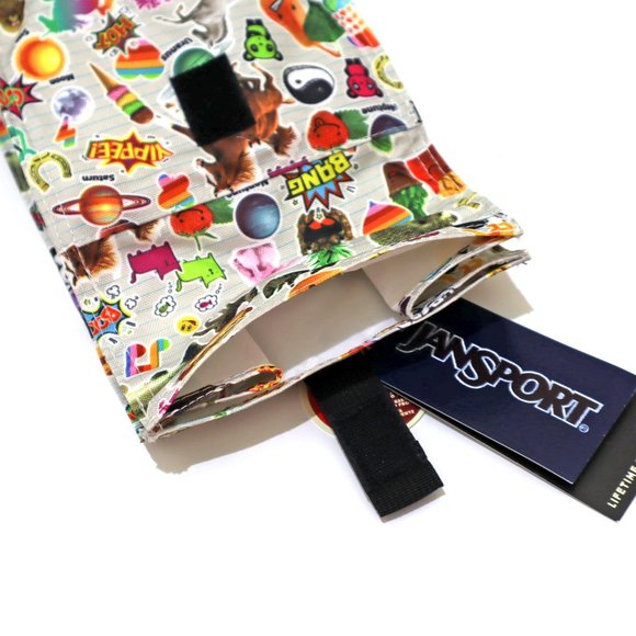 JanSport Multi Stickers Rolltop Lunch Bag, New With Tags - Picture 4 of 5